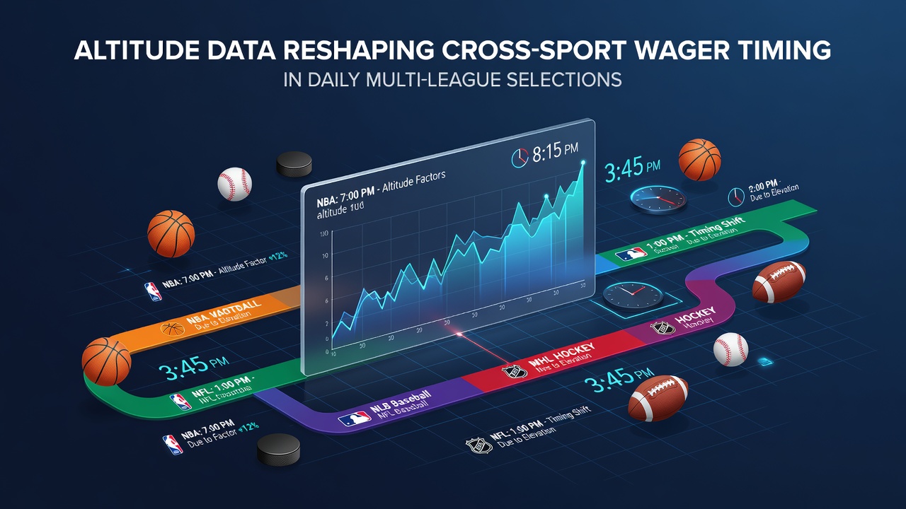 Altitude data charts showing performance metrics for teams at high-elevation venues across multiple sports leagues
