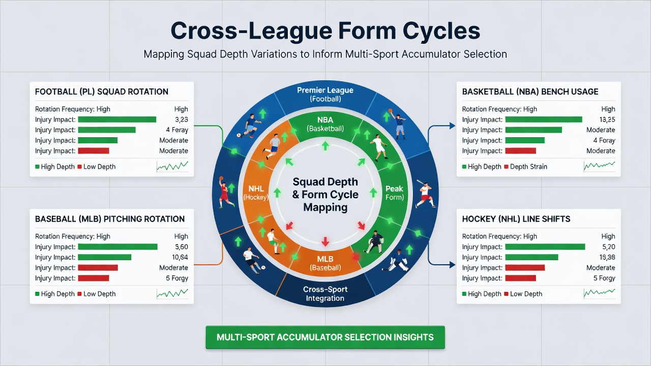 Chart illustrating how squad depth metrics align with accumulator outcomes across multiple sports in mid-2026