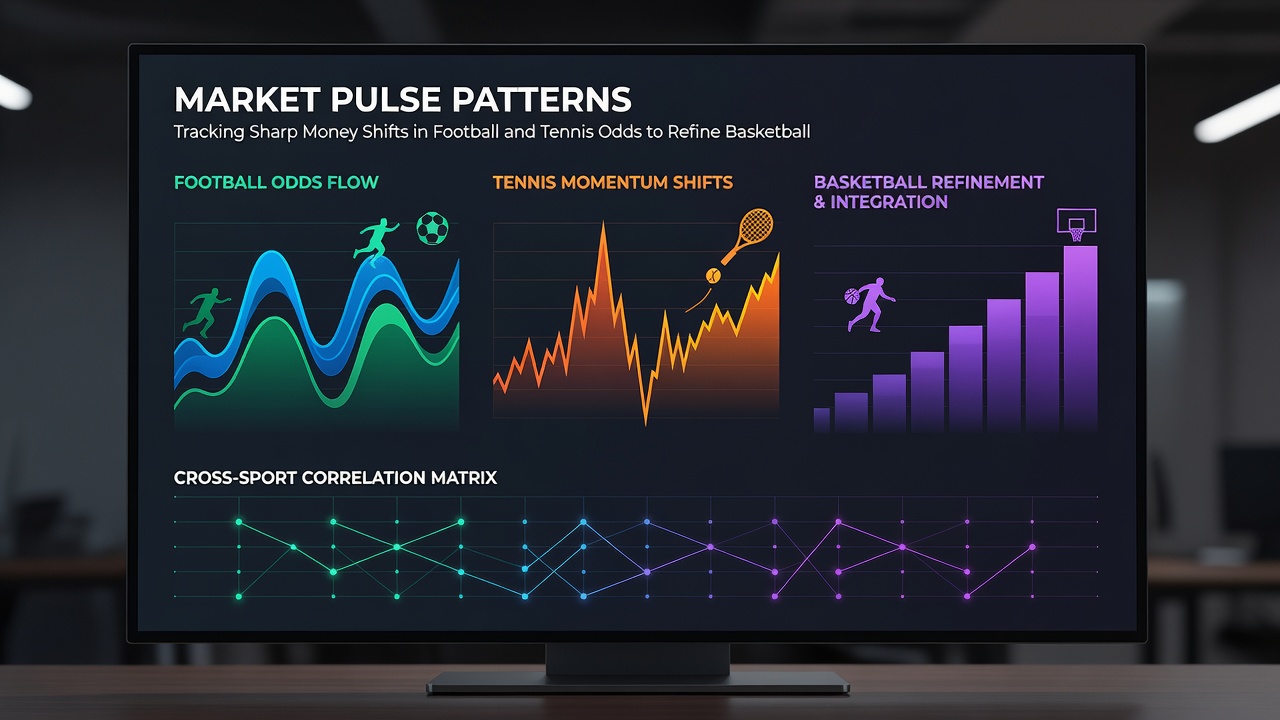 Basketball accumulator chain interface showing live odds adjustments linked to football and tennis market data