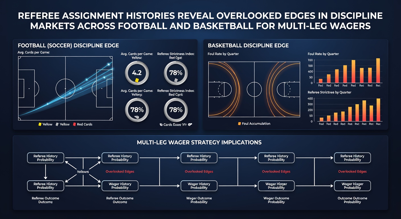 Referee reviewing assignment history charts for football and basketball discipline markets