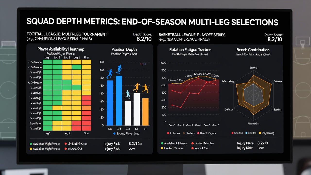 Basketball rotation and depth metrics influencing end-of-season selections