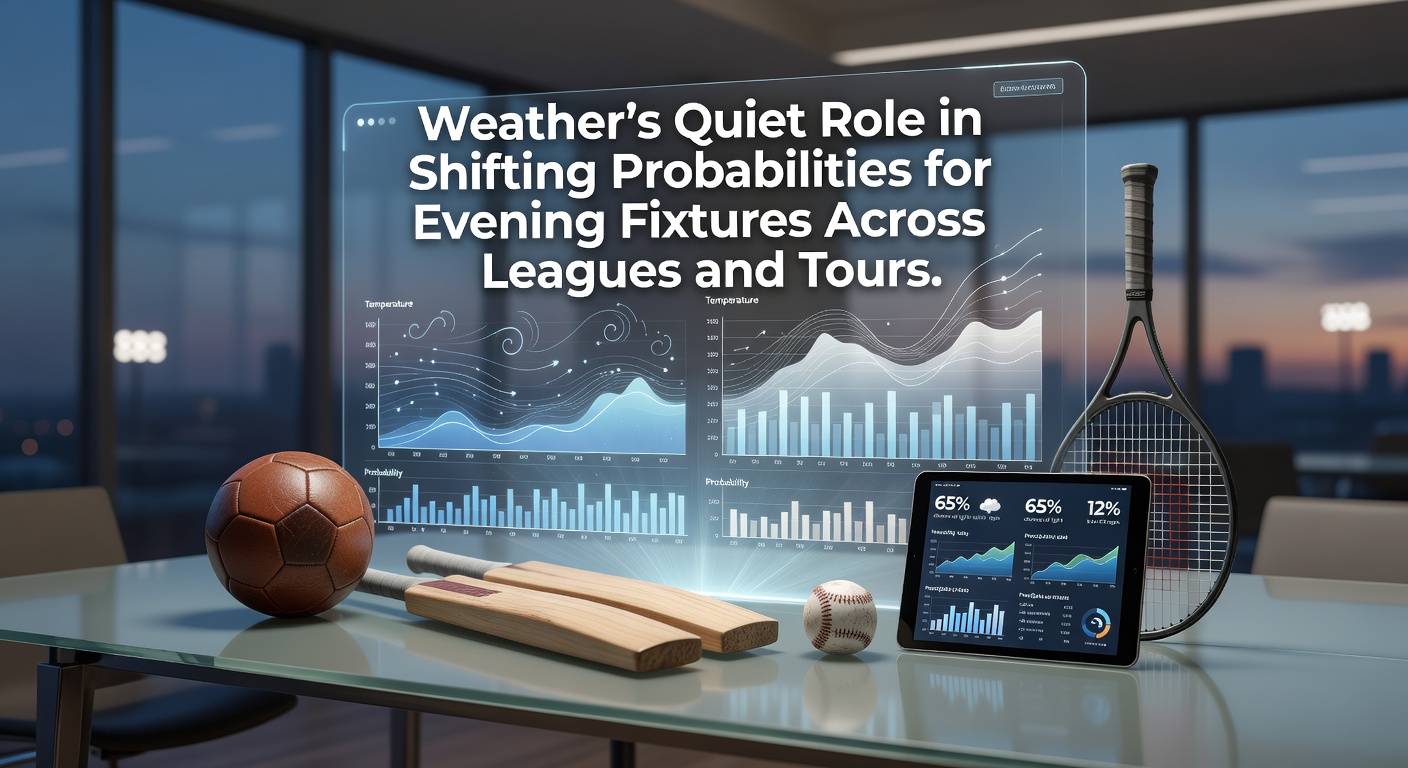 Weather patterns influencing evening sports events in multiple leagues