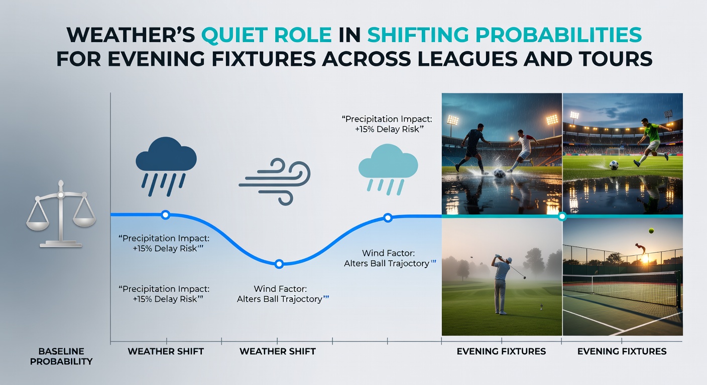 Evening weather conditions affecting performance across sports leagues
